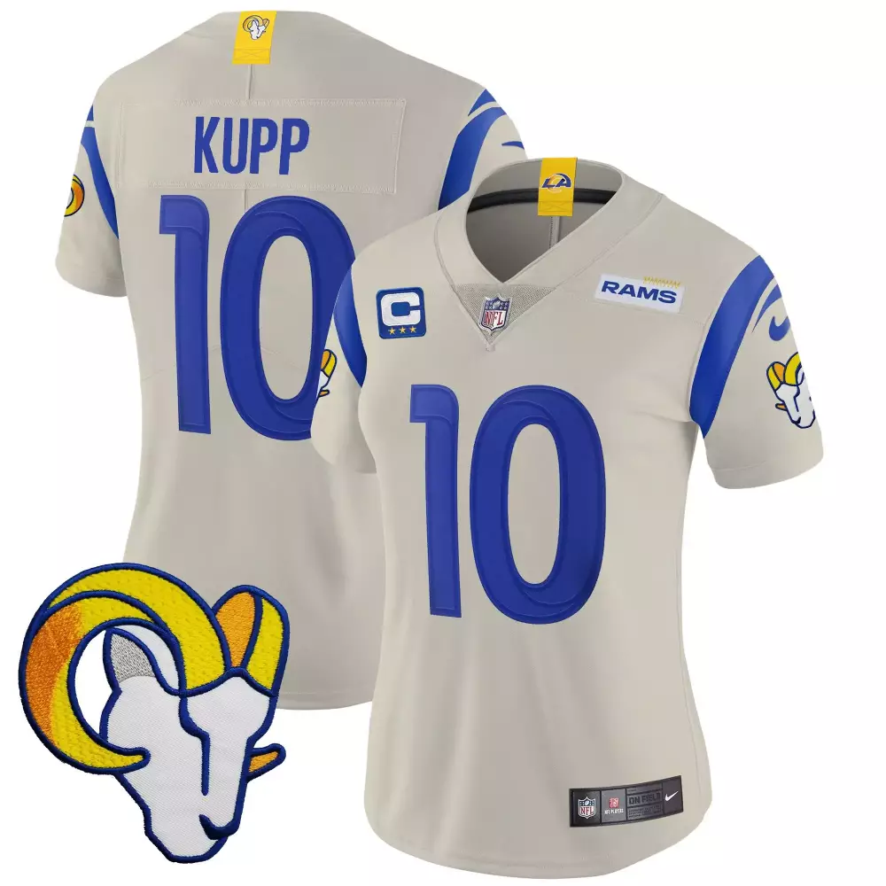 Cooper Kupp Bone Women's Vapor Limited Jersey V2 | Los Angeles Rams | Stitched Fan Gear for Women, Men & Youth