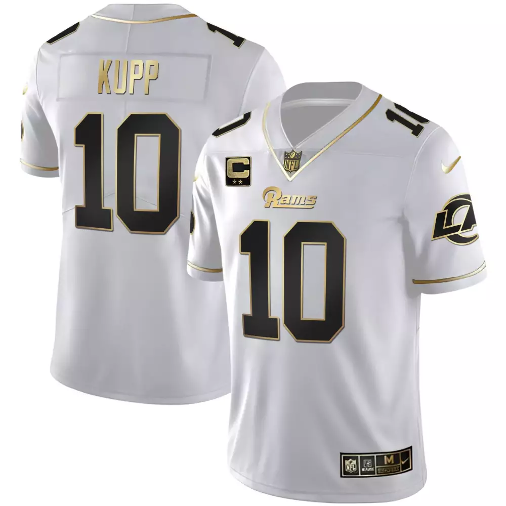 Cooper Kupp 2024 White Gold Jersey | Los Angeles Rams Edition | Stitched Fan Gear for Men, Women & Youth