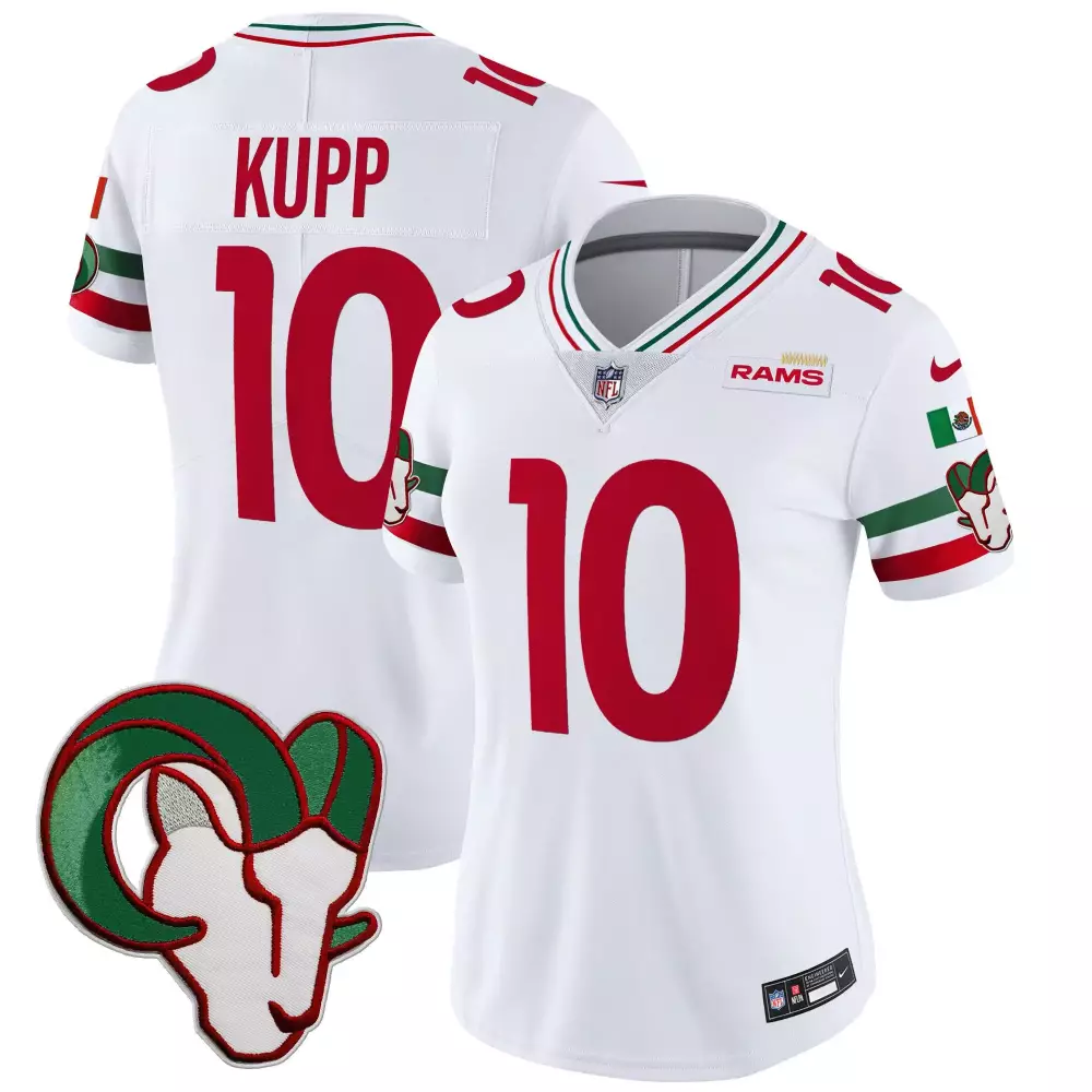 Cooper Kupp Women's Los Angeles Rams Mexico Jersey | Stitched White Vapor Limited | For Men, Women & Youth