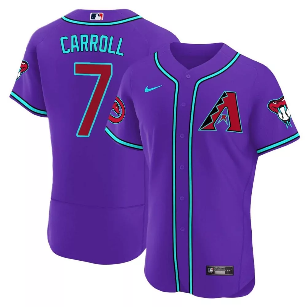 Corbin Carroll Arizona Diamondbacks 2024 Purple Flex Base Jersey | Stitched Fan Gear | For Men, Women & Youth