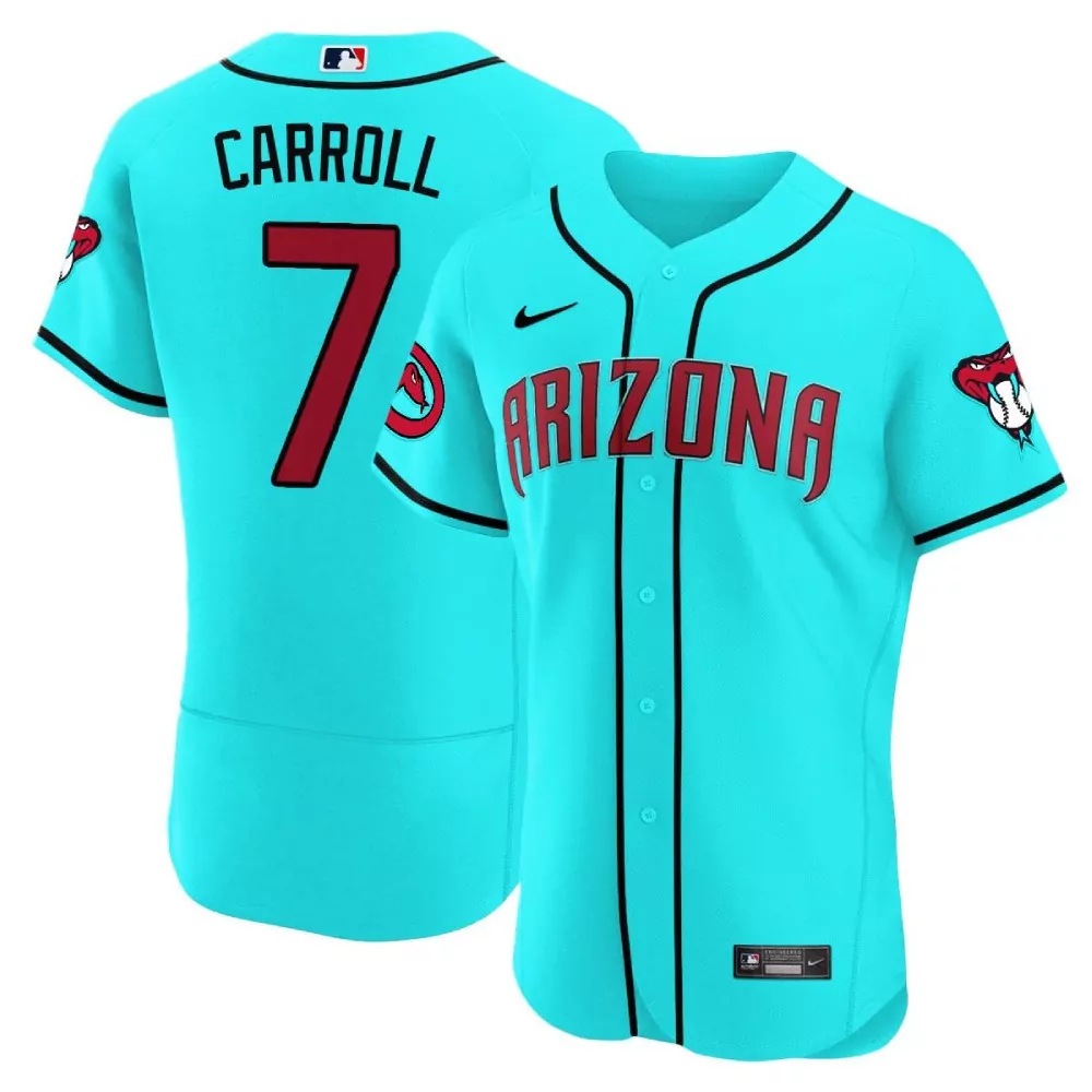 Corbin Carroll Arizona Diamondbacks 2024 Teal Flex Base Jersey V2 | Stitched Fan Gear | For Men, Women & Youth