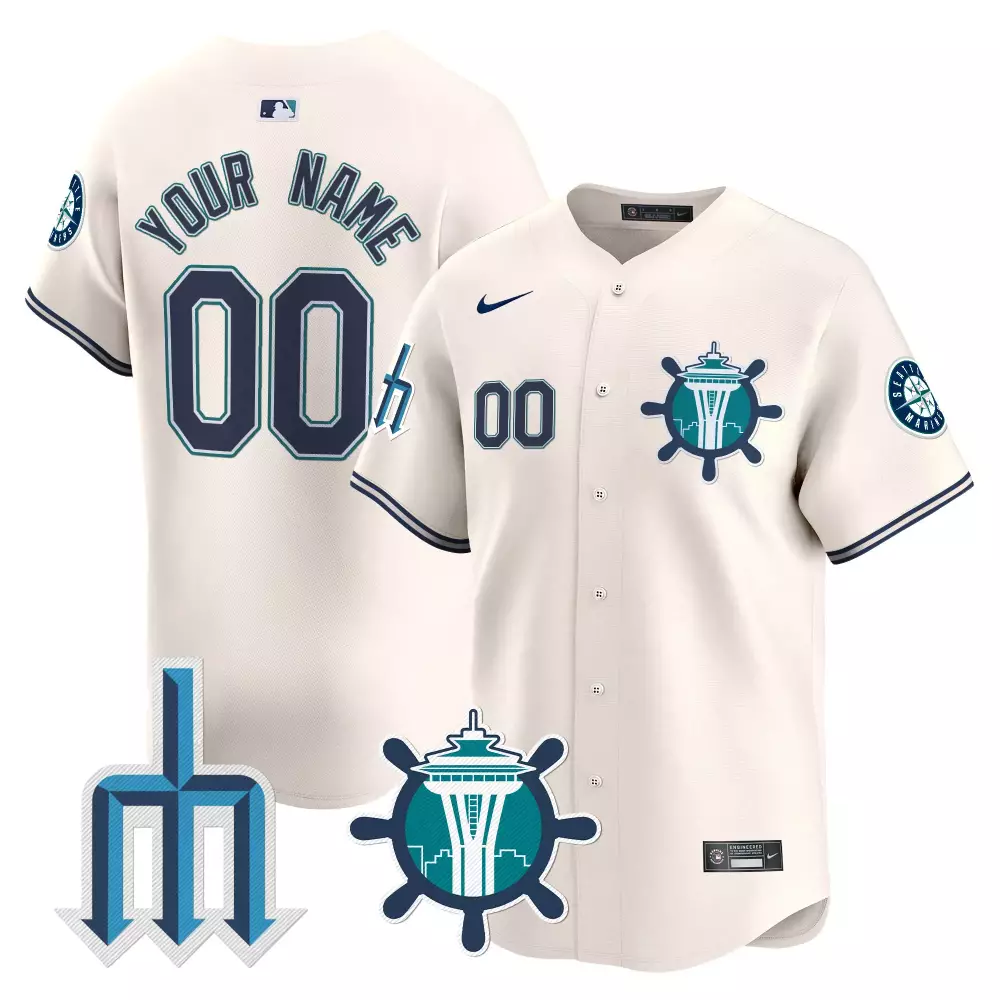 Seattle Mariners Trident Patch Vapor Premier Jersey | Limited Edition All Stitched | Fan Gear for Men, Women & Youth