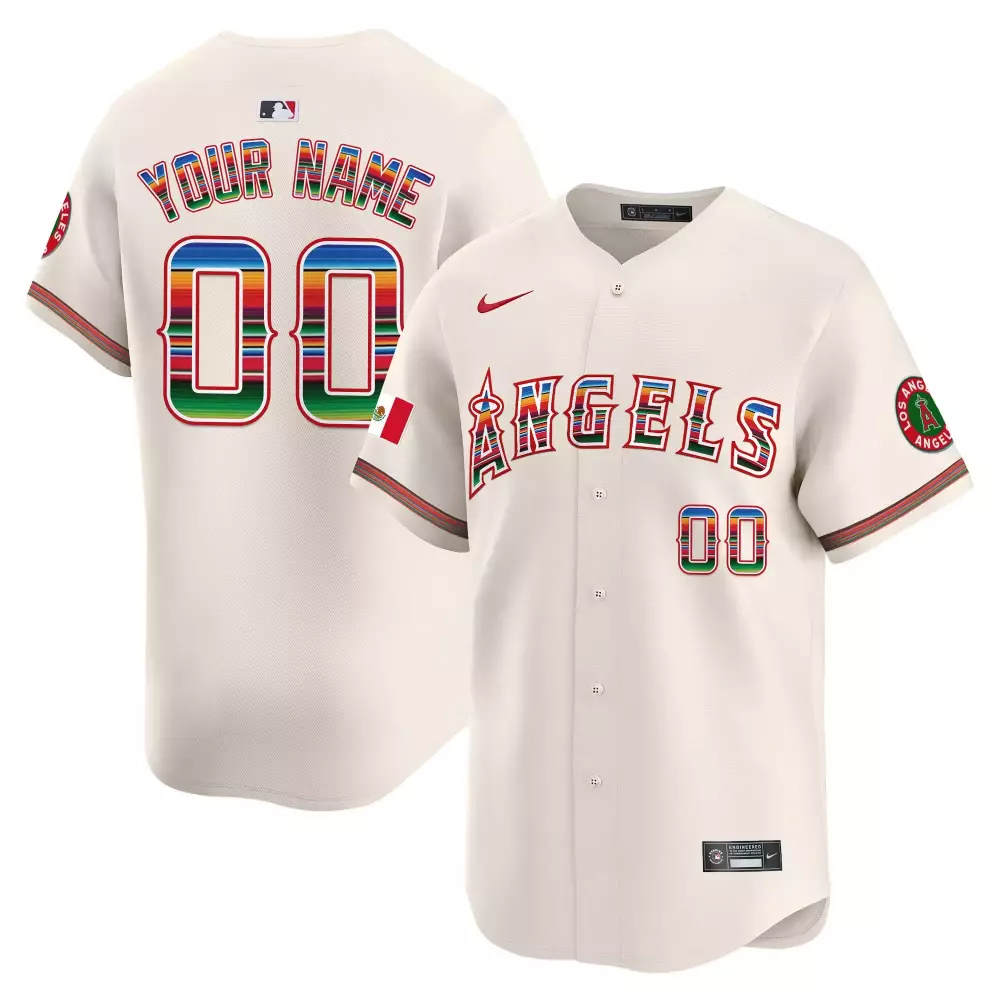 Los Angeles Angels Cream Youth Mexico Vapor Premier Limited Custom Jersey | All Stitched | Ideal Fan Gear | For Men, Women & Youth