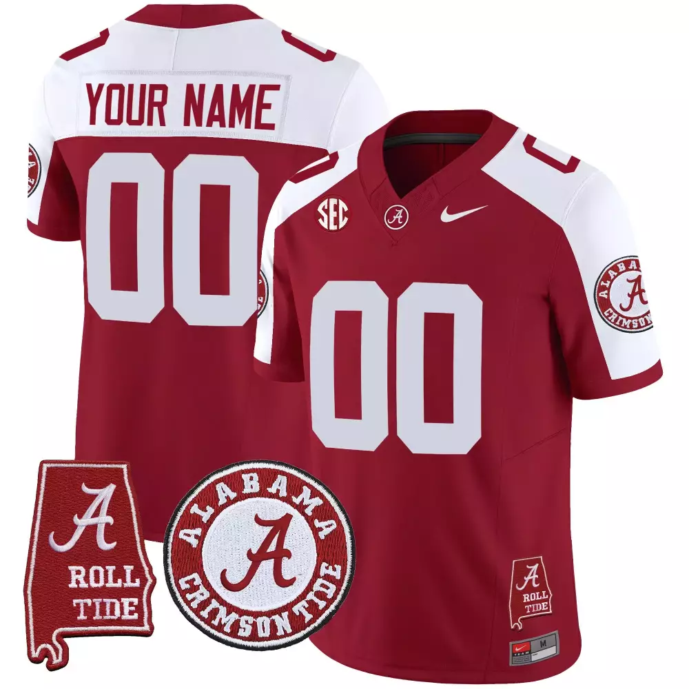 Youth Alabama Crimson Tide Vapor Limited Jersey V4 | Custom with Alabama Map | Fan Gear for Men, Women & Youth
