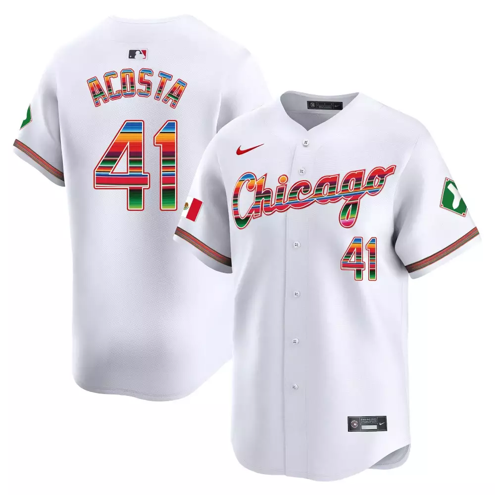 Cy Acosta White Men's Chicago White Sox Mexico Vapor Premier Limited Jersey V3 | All Stitched Fan Gear | For Men, Women & Youth