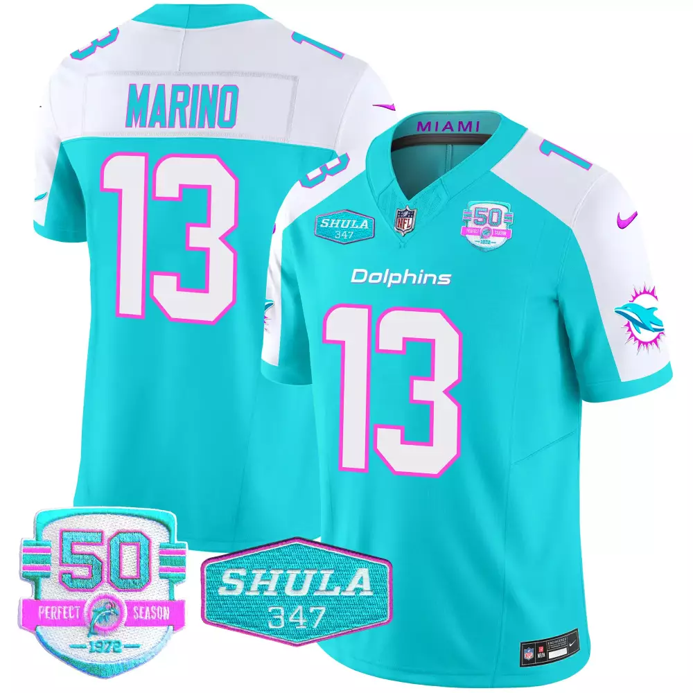 Dan Marino Aqua Alternate Miami Vice Vapor Limited Jersey V2 | Miami Dolphins 2023 | All Stitched | For Men, Women & Youth