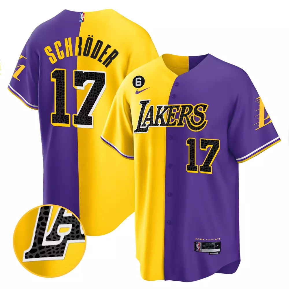 Dennis Schroder Los Angeles Lakers 2023 Split Mamba Jersey | Stitched Cool Base | For Men, Women & Youth