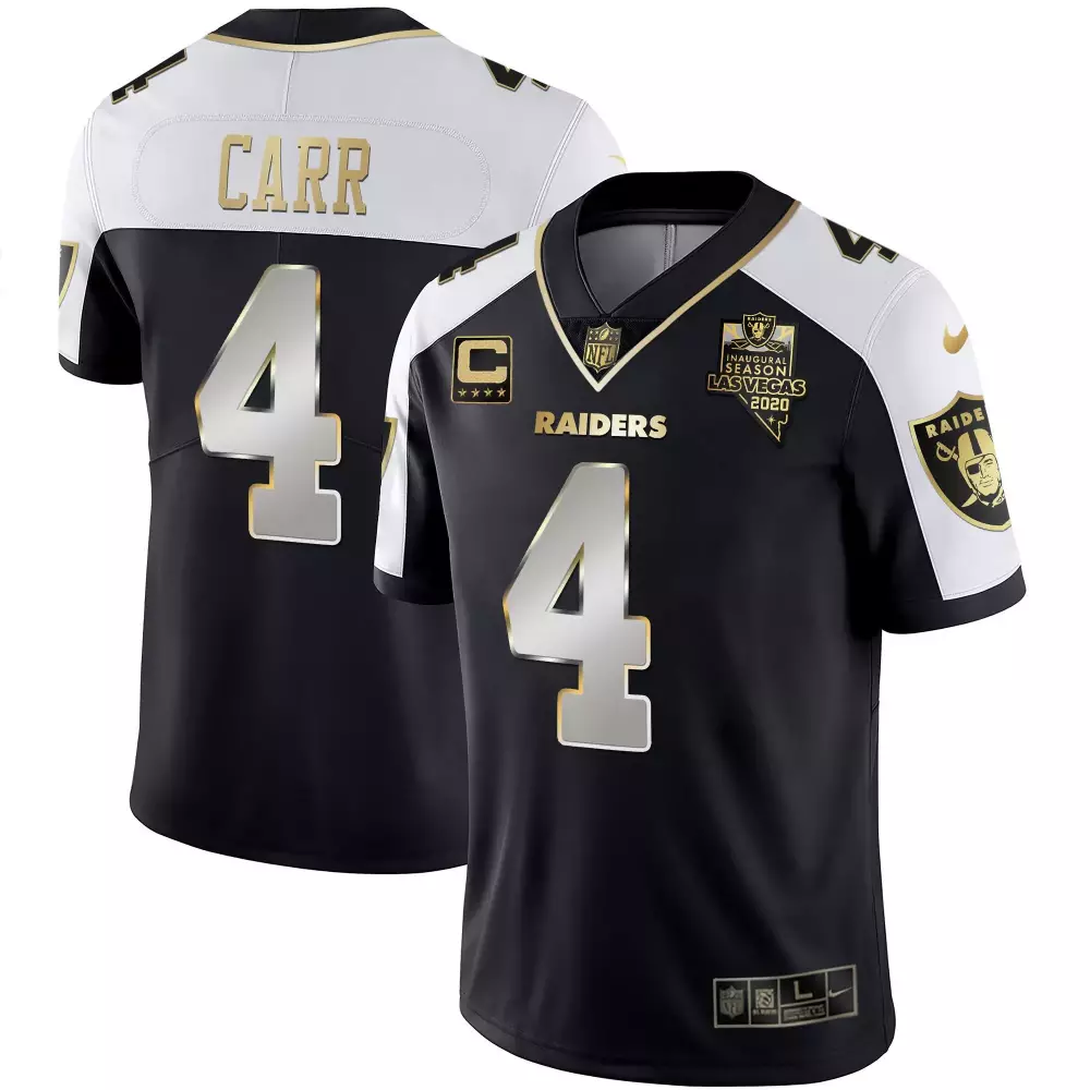 Derek Carr Alternate Limited Men's Las Vegas Raiders Vapor Gold Jersey | All Stitched Fan Gear | For Men, Women & Youth