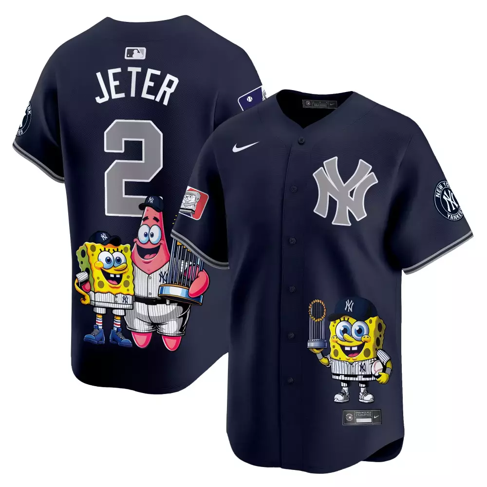 Derek Jeter Yankees Spongebob Jersey | Vapor Premier Limited Edition | For Men, Women & Youth