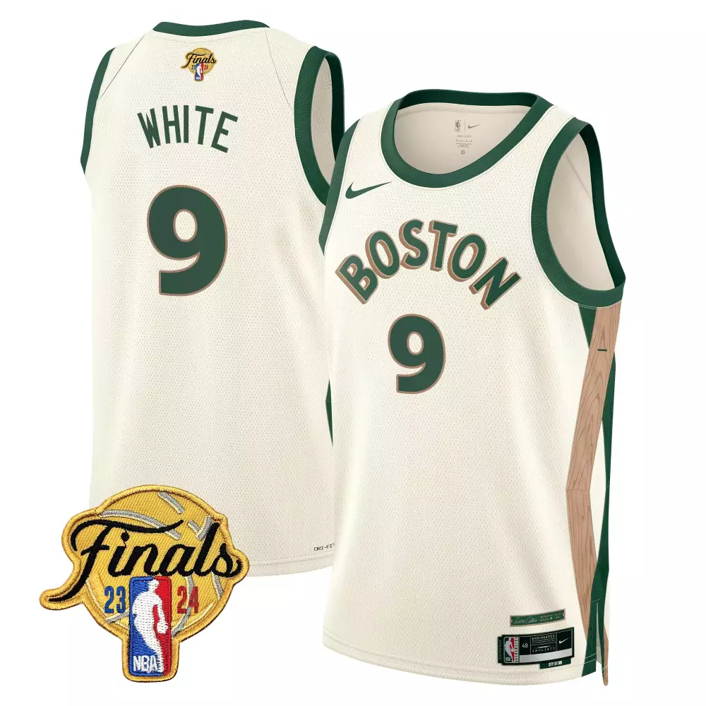Derrick White Boston Celtics City Men's Jersey | 2024 Finals Patch V2 | All Stitched Fan Gear for All Ages