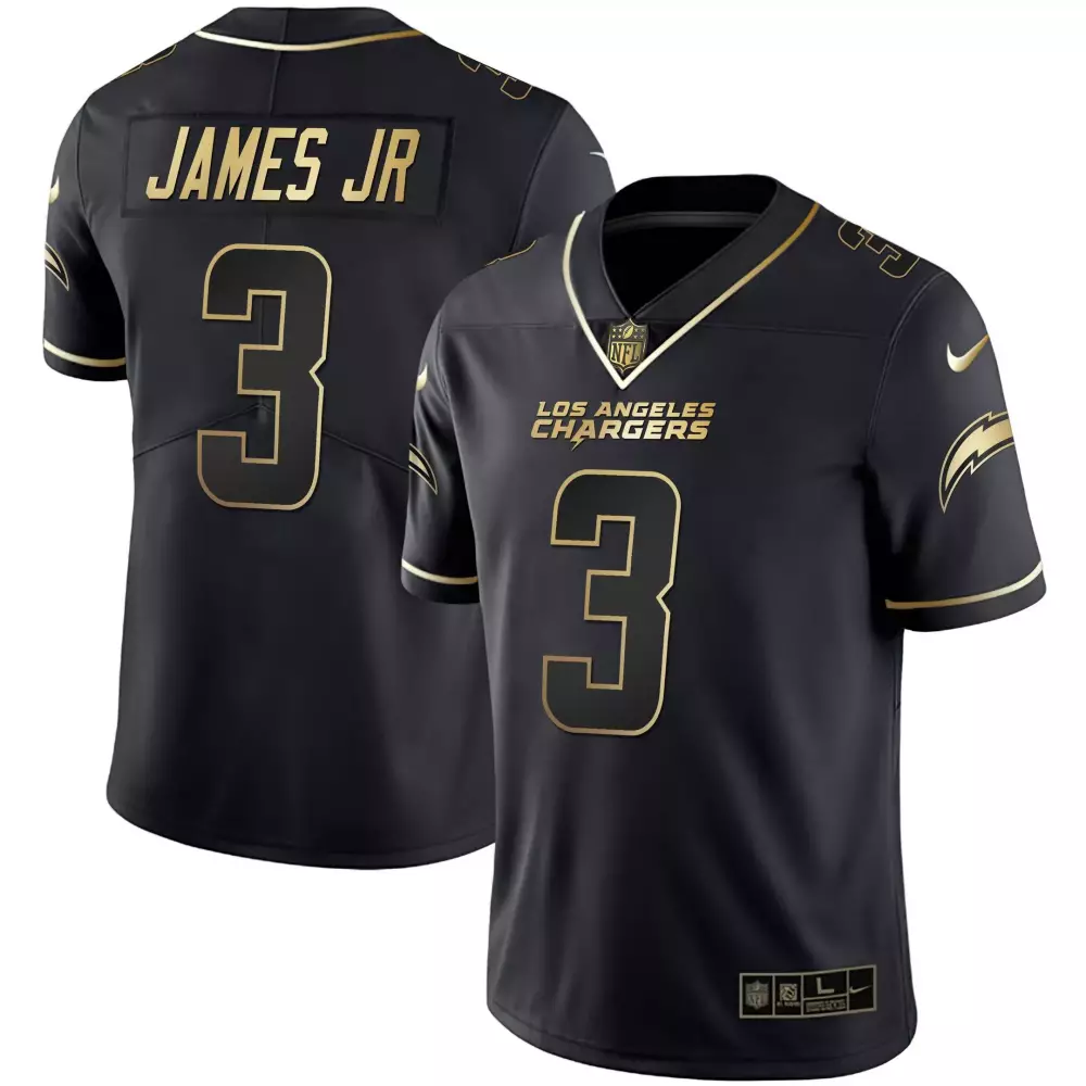 Derwin James Jr. Black Gold Los Angeles Chargers 2023 Stitched Jersey | Men's Edition | For Game Day | For Men, Women & Youth