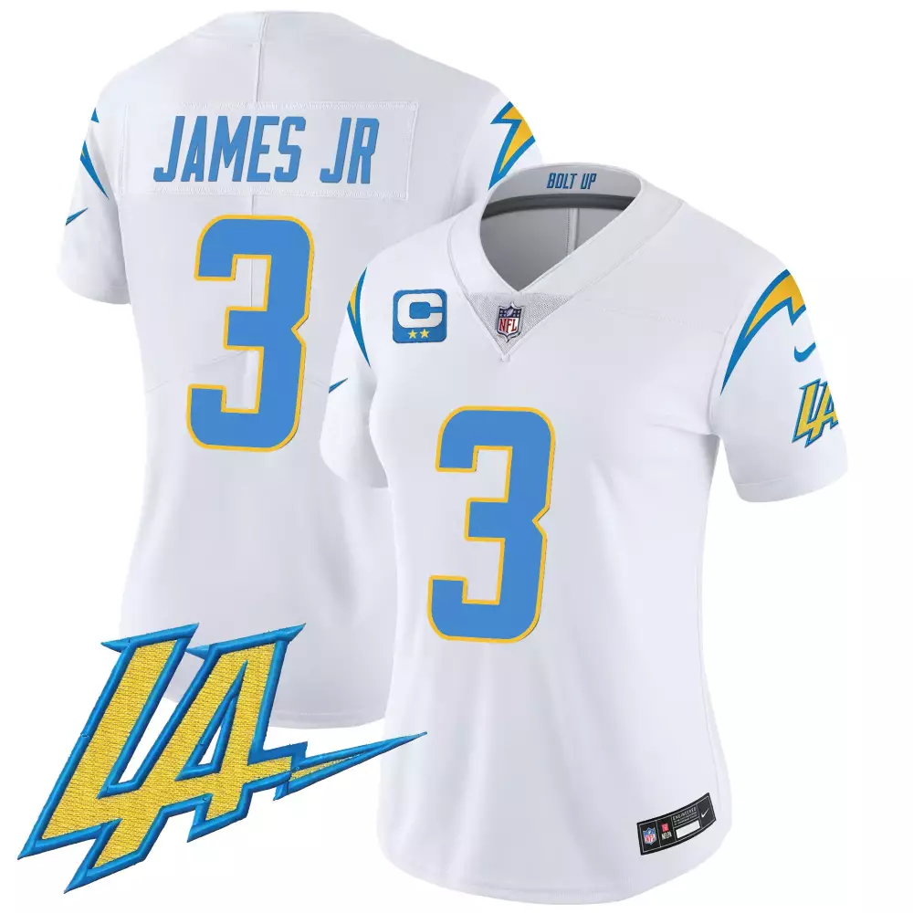 Derwin James Jr. White Los Angeles Chargers Vapor Limited Jersey | Women's Stitched Fan Gear for Game Day | For Men, Women & Youth