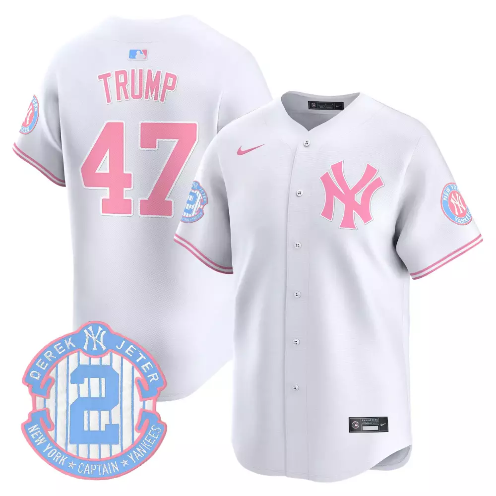 Donald Trump Yankees Bubblegum Pink Vapor Premier Jersey | White Stitched Limited Edition | Fan Gear for Men, Women & Youth