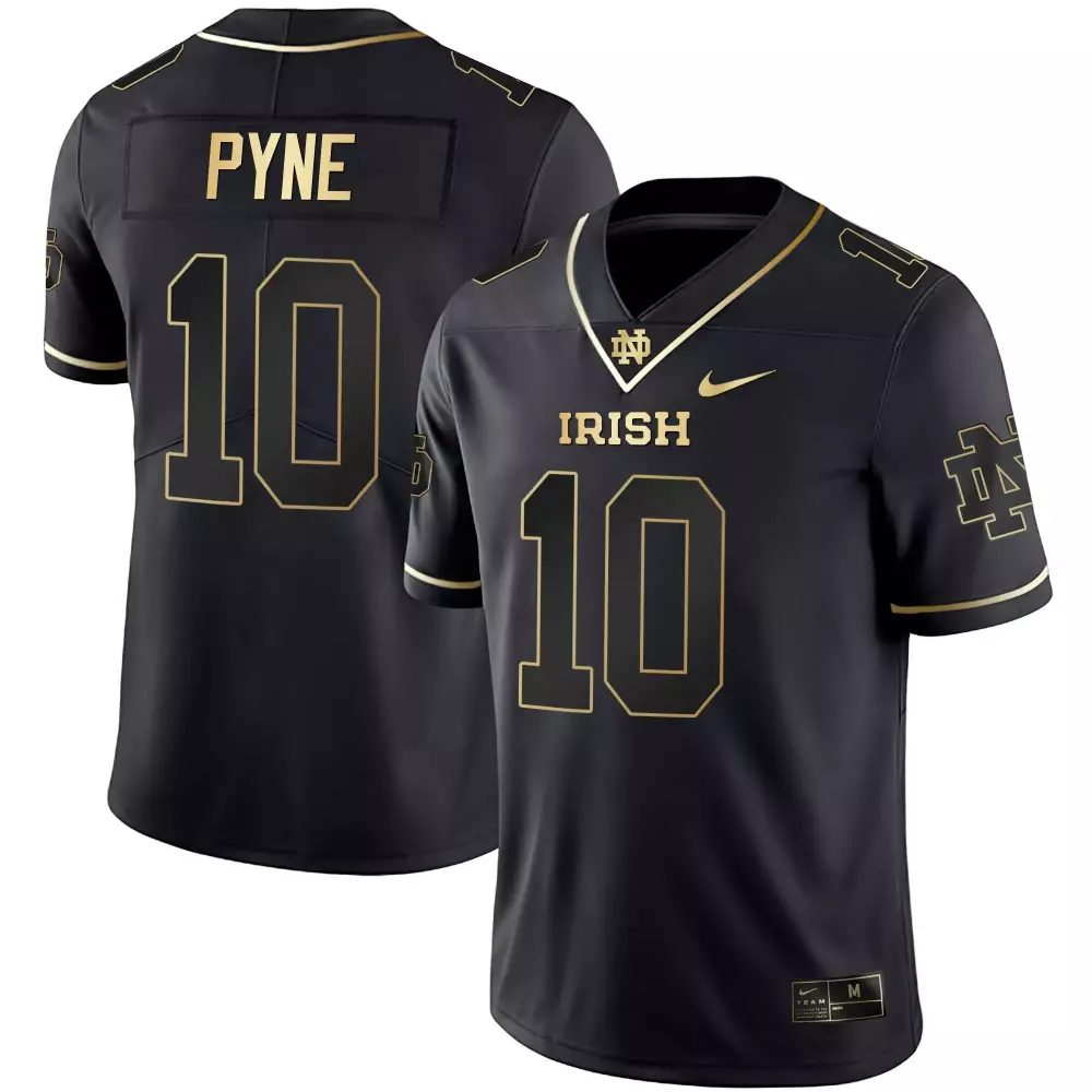 Drew Pyne Men's Black Gold Limited Vapor Jersey | Notre Dame Fighting Irish 2025 Stitched Fan Gear | For Men, Women & Youth