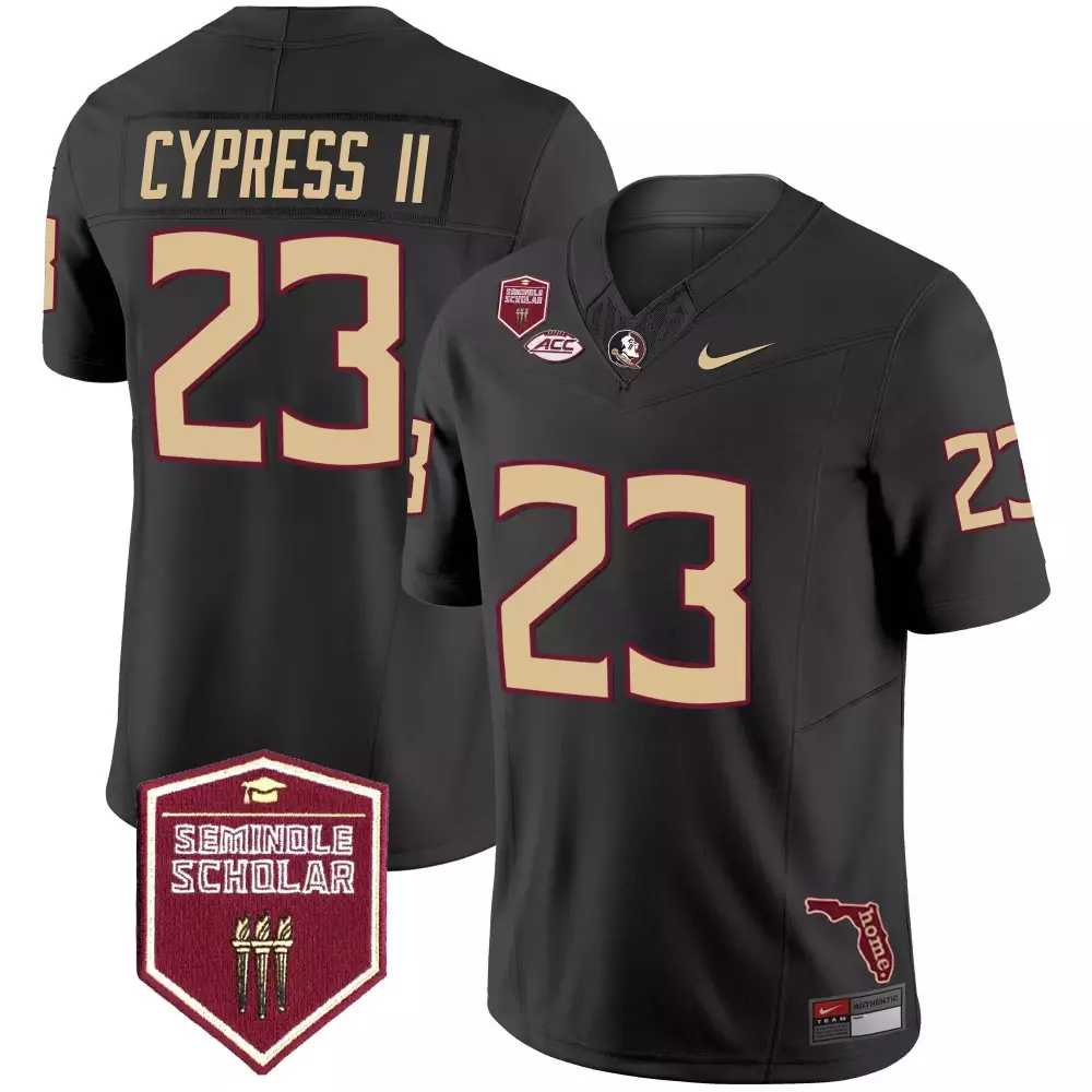 Fentrell Cypress II Black Florida State Seminoles Vapor Limited Jersey | Stitched Fan Gear | For Men, Women & Youth