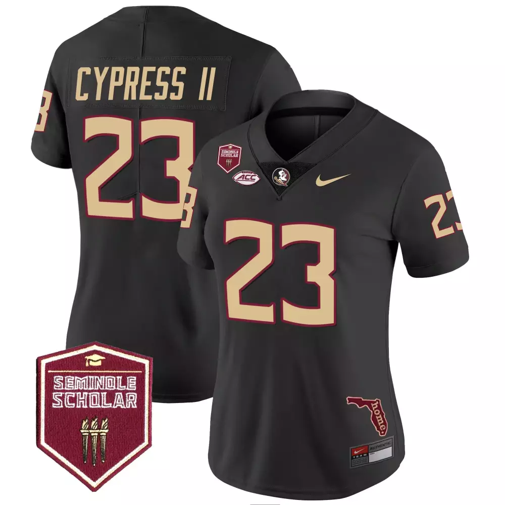 Fentrell Cypress II Black Women's Florida State Seminoles Vapor Limited Jersey | Stitched Fan Gear | For Women & Youth