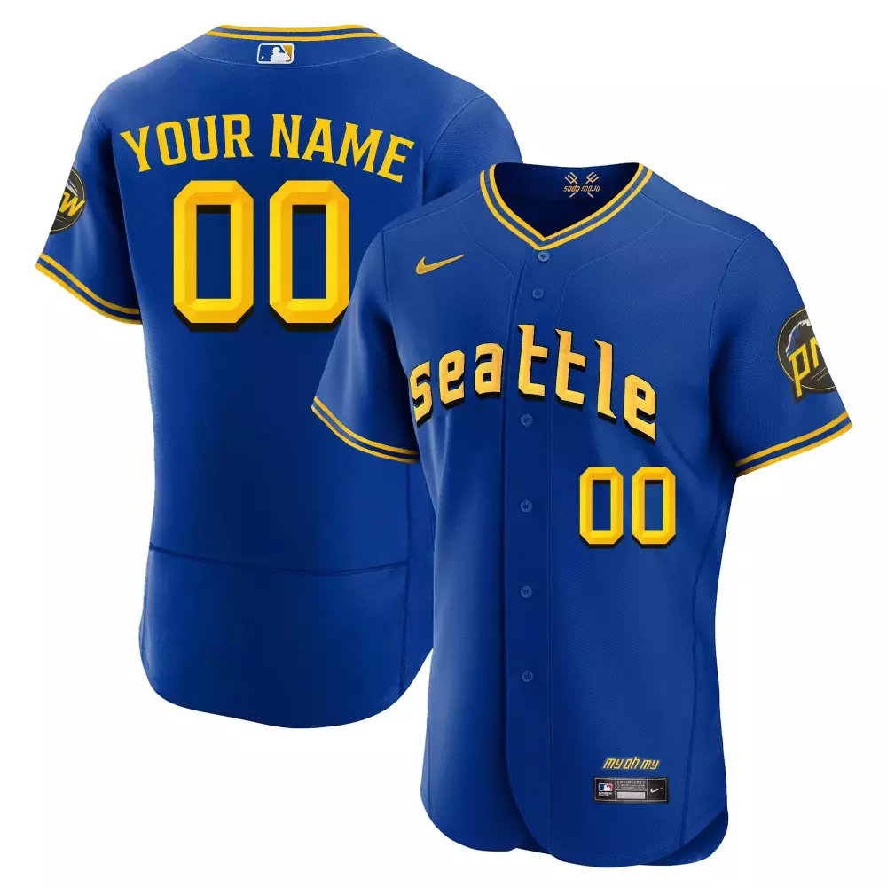 Seattle Mariners 2023 City Connect Gold Jersey | Flex Stitched Fan Made Edition for Youth | For Men, Women & Youth