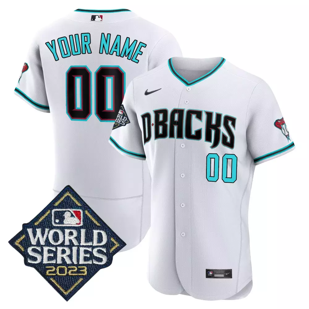Flex White Youth Custom Jersey | Arizona Diamondbacks 2023 World Series | White All Stitched | For Men, Women & Youth