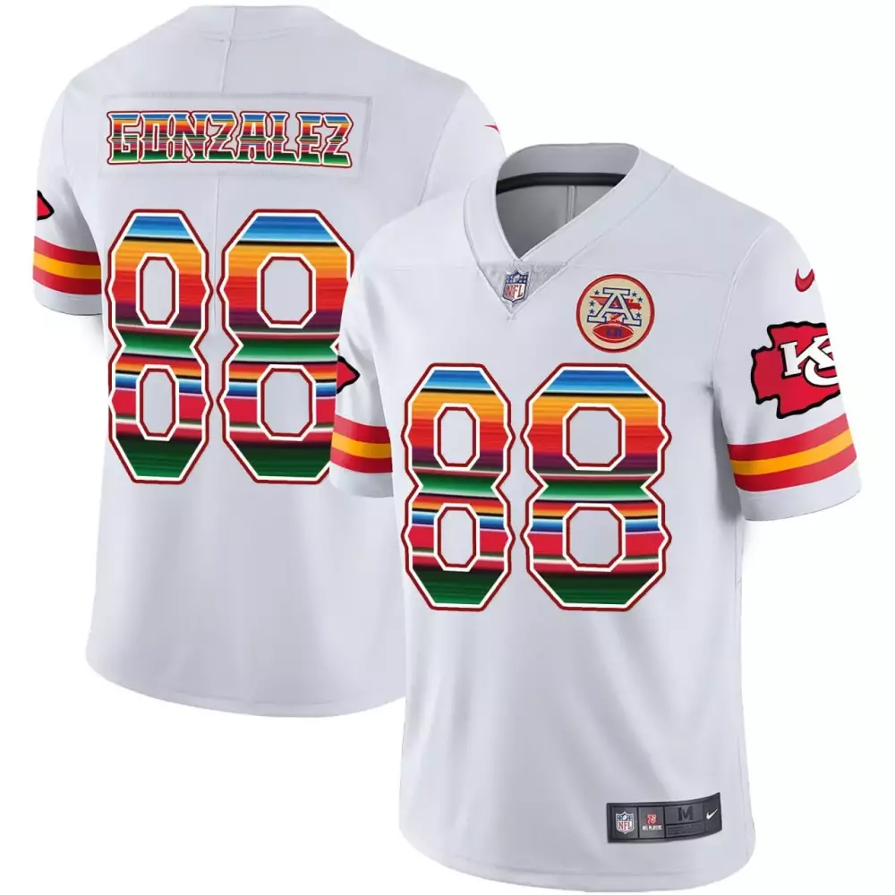 Tony Gonzalez Kansas City Chiefs White Mexico Jersey | Women's Edition | All Stitched | For Women & Youth