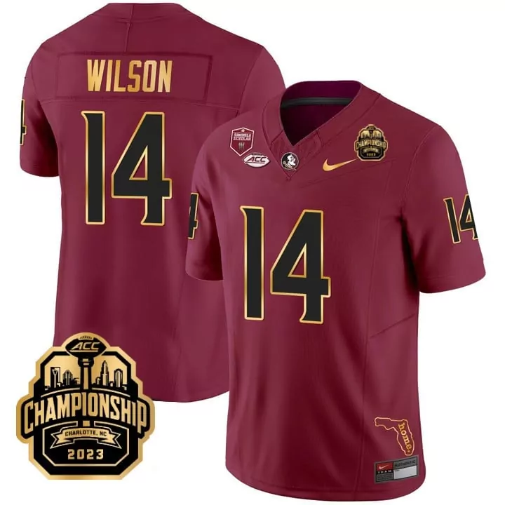 Johnny Wilson Garnet Men's Florida State Seminoles Jersey | ACC Champions Patch | Limited Edition Fan Gear | For Men, Women & Youth