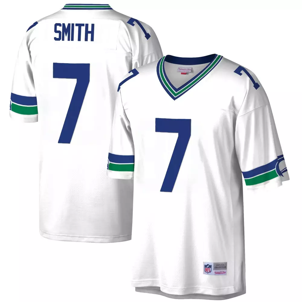Geno Smith Seattle Seahawks Big Tall 1985 Retired Jersey V2 | White | For Men, Women & Youth