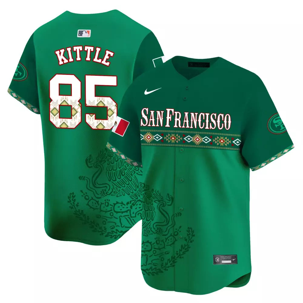 George Kittle Green Men's 49ers Jersey | Mexico Vapor Premier Limited Edition | Stylish Fan Gear for Men, Women & Youth