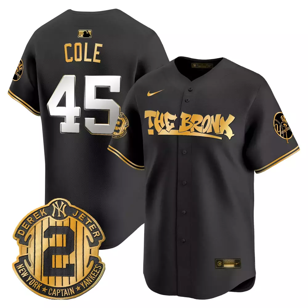 The Bronx Graffiti Black Gold Yankees Jersey V5 | Vapor Premier Limited Edition | Custom Stitched Fan Gear | For Men, Women & Youth