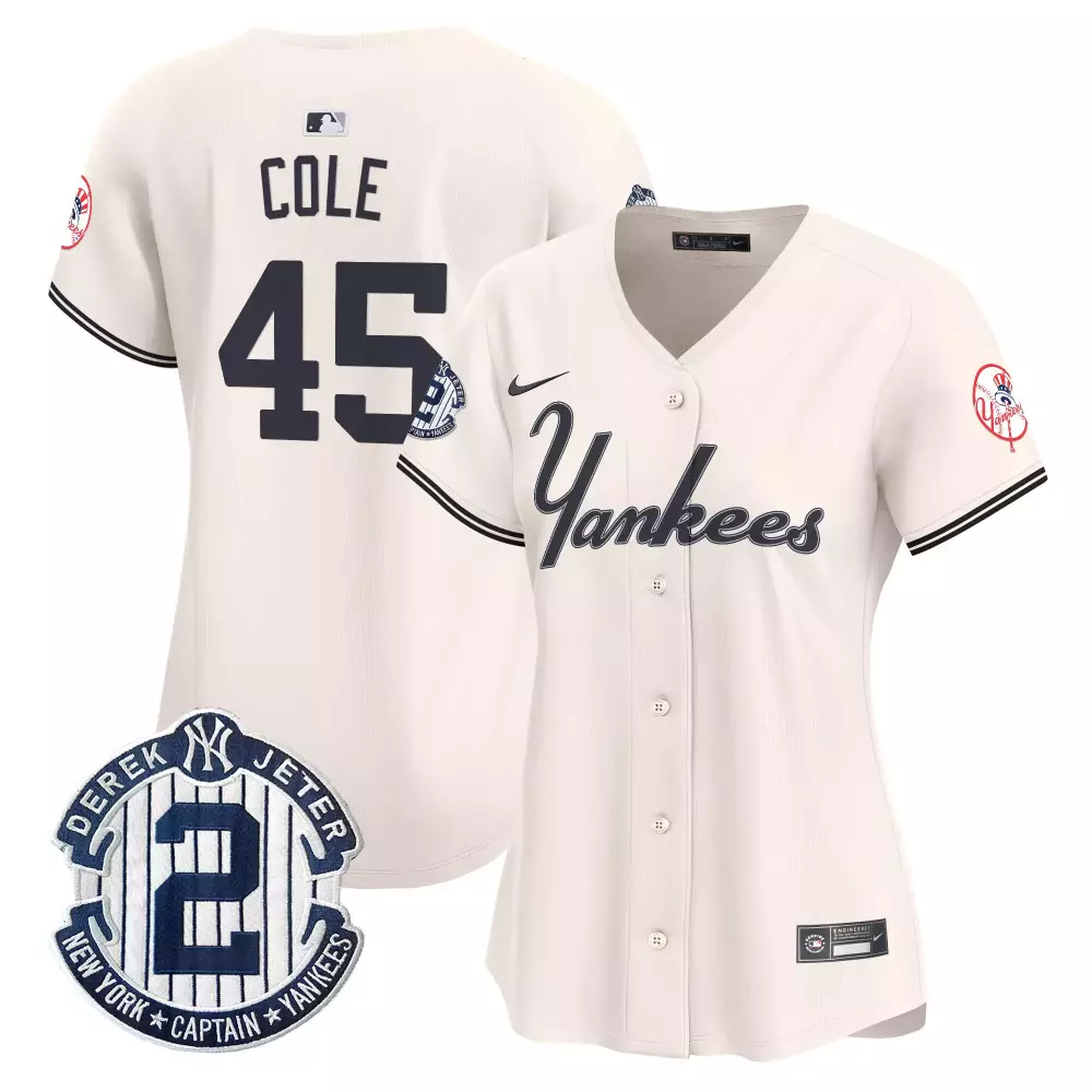 Gerrit Cole Cream Women's Yankees Throwback Vapor Premier Jersey | Limited Edition Stitched Fan Gear | For Men, Women & Youth