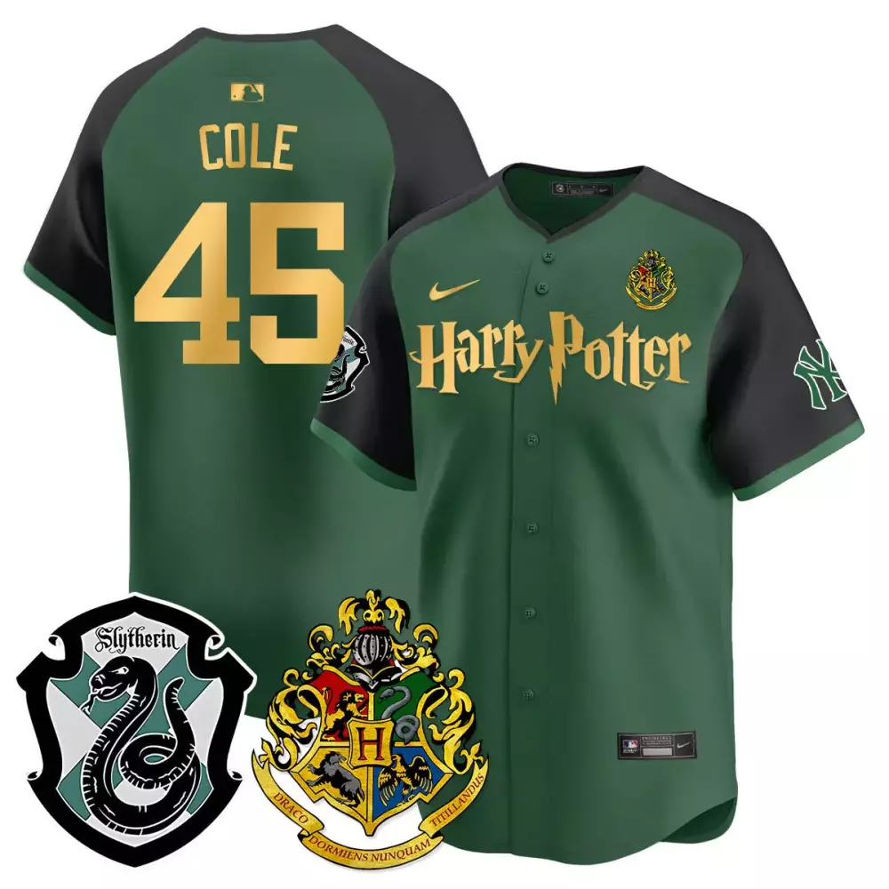 Gerrit Cole Yankees 2024 Harry Potter Slytherin Vapor Premier Limited Jersey | Men's Printed Design | Fan Gear for Men, Women & Youth