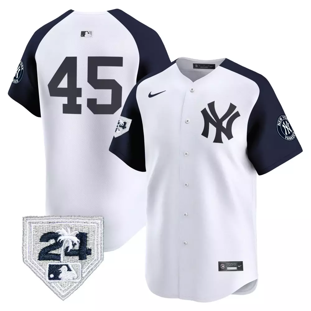 Gerrit Cole Yankees 2024 27 Time Champions Patch Vapor Premier Limited Jersey | White Alternate Stitched | Fan Gear for Men, Women & Youth