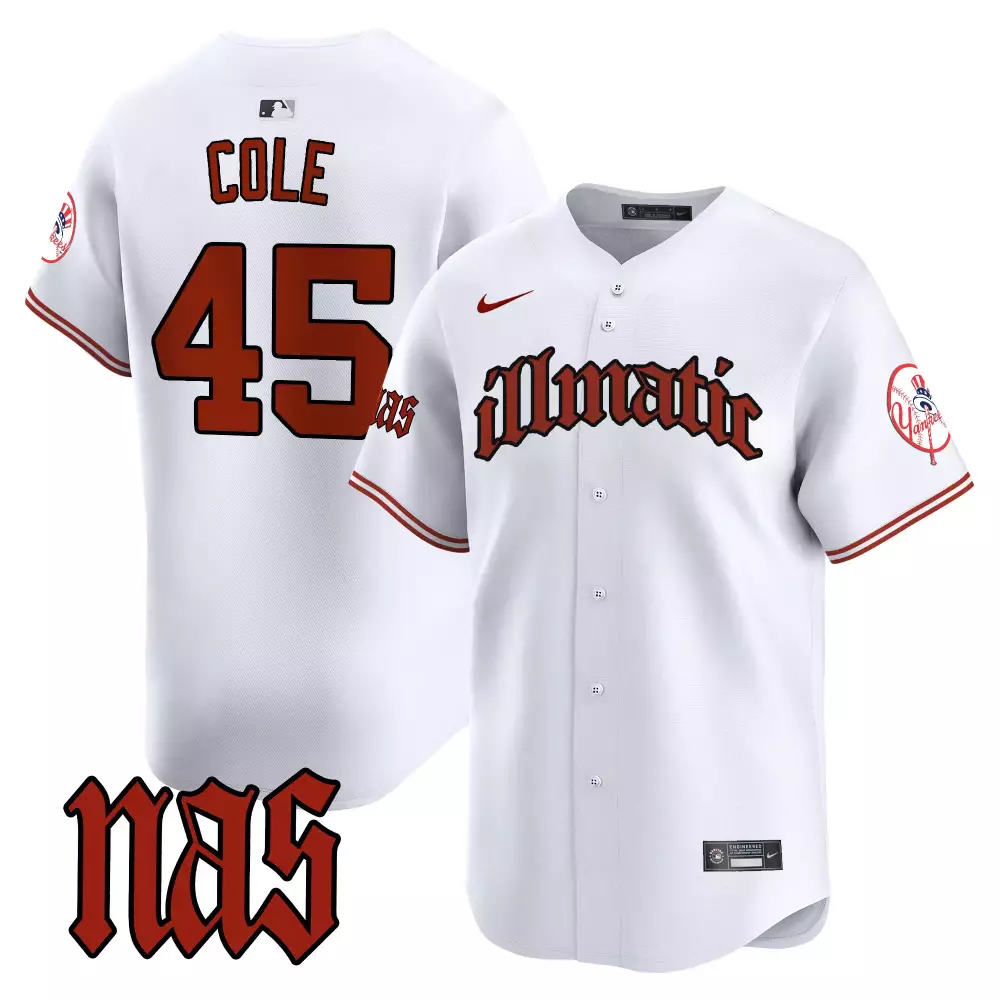 Gerrit Cole Yankees 2024 Nas Illmatic Vapor Premier Jersey | Limited Edition Stitched Fan Gear | For Men, Women & Youth