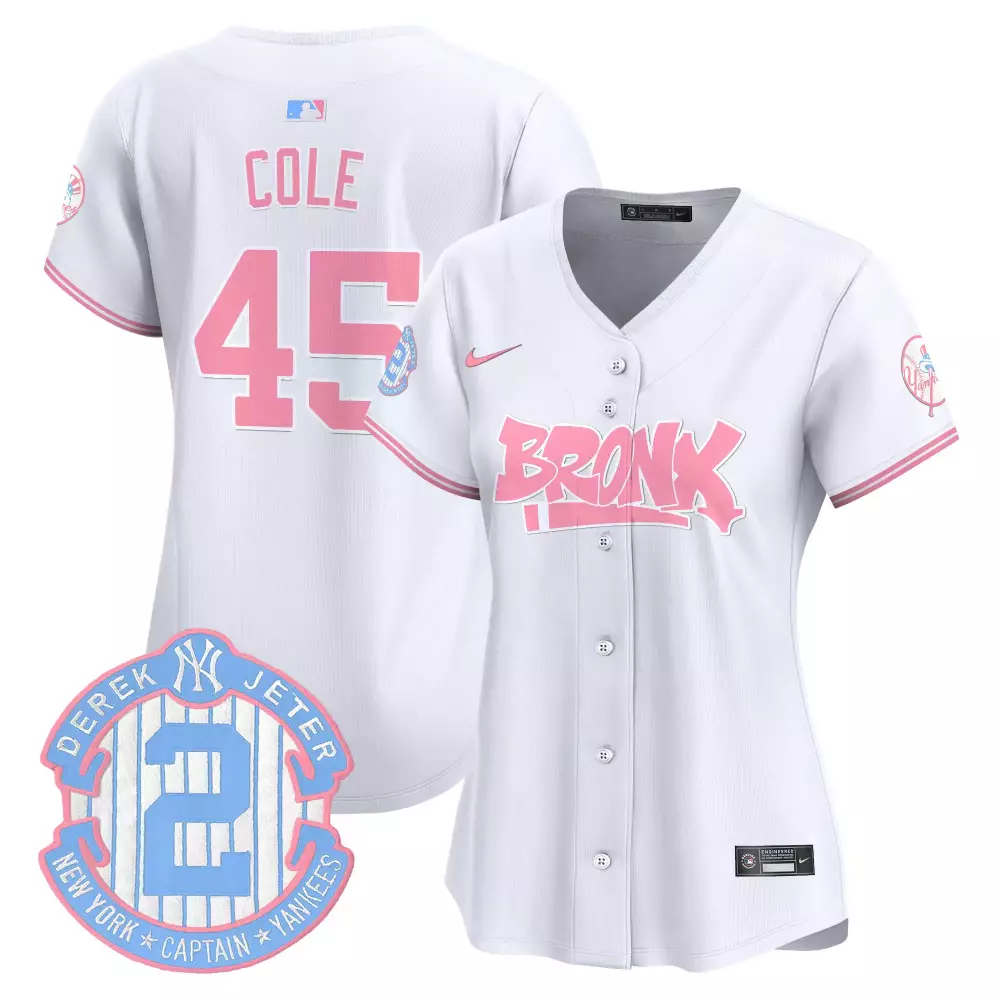 Gerrit Cole Yankees Bronx Graffiti Bubblegum Pink Jersey | Stitched Vapor Premier Limited Edition | Stylish Fan Gear for Women