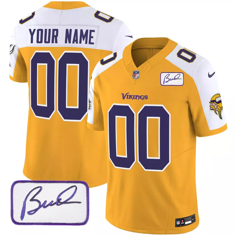 Minnesota Vikings Bud Grant Gold Alternate Youth Jersey | Classic Limited Edition | Stitched Fan Gear | For Youth, Men & Women