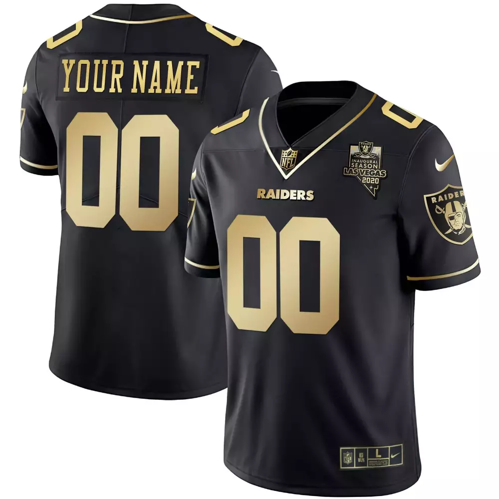 Gold Limited Youth Las Vegas Raiders Vapor Custom Jersey | All Stitched | Unique Fan Gear for Kids