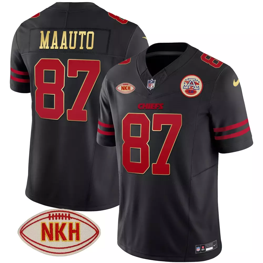 Travis Kelce 87 Kansas City Chiefs Gold Trim Vapor Jersey | Youth All Stitched Fan Gear | For Men, Women & Youth