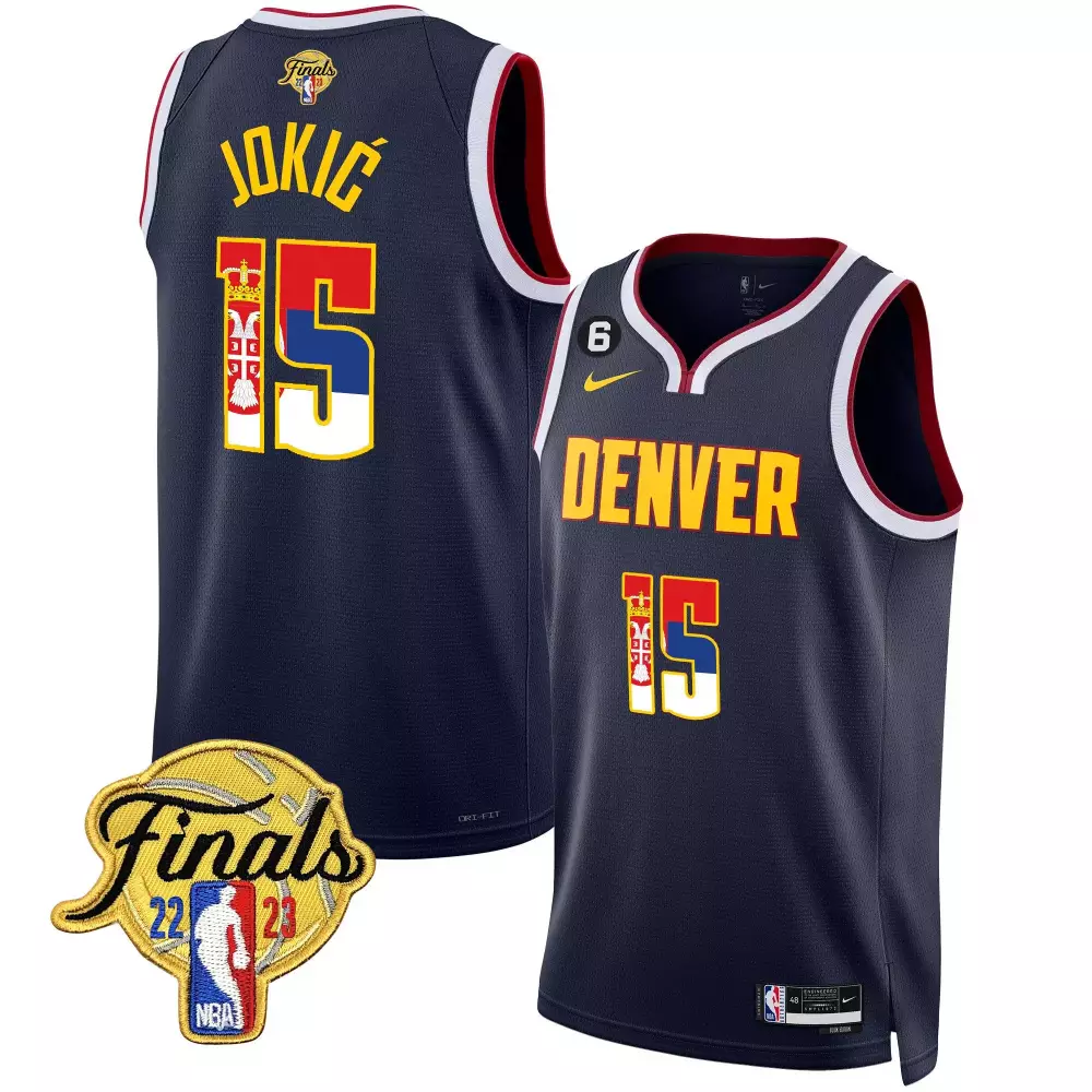 Nikola Jokic Denver Nuggets Icon Serbia Flag Finals Patch Jersey | All Stitched Fan Gear | For Men, Women & Youth