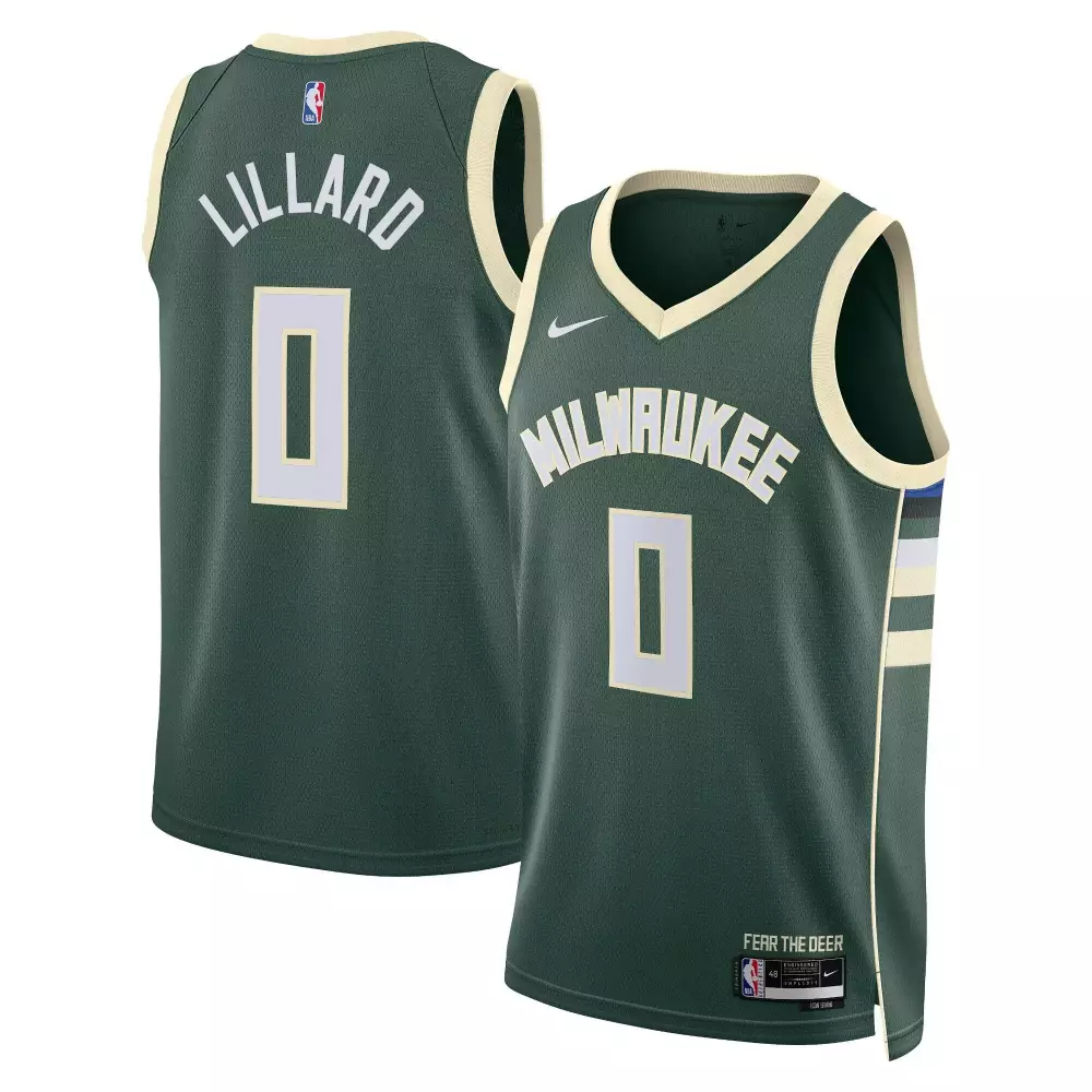 Damian Lillard Milwaukee Bucks Icon Swingman Jersey | All Stitched | Fan Gear for Men, Women & Youth