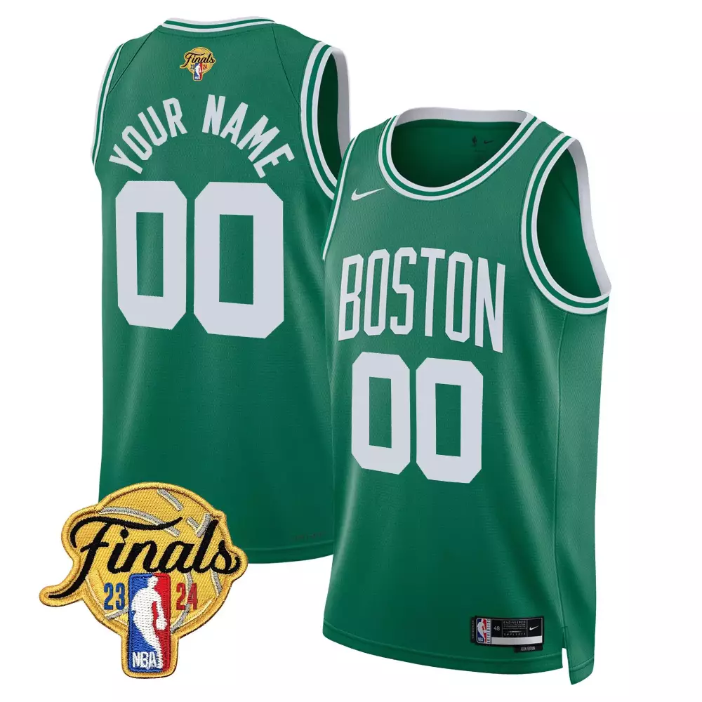 Youth Boston Celtics 2024 Finals Patch Swingman Jersey | All Stitched | Custom Fan Gear | For Men, Women & Youth