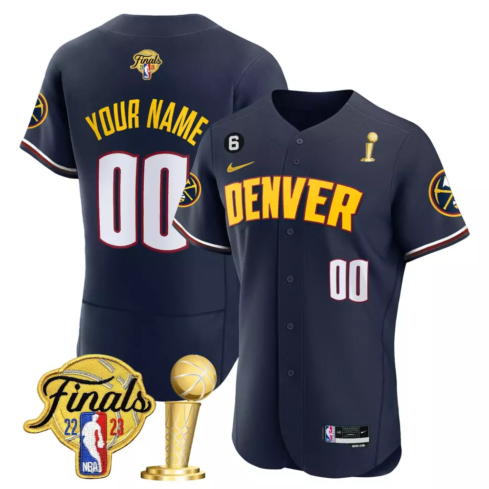2023 Denver Nuggets Youth Finals Champions Flex Base Jersey | All Stitched Custom Fan Gear | For Men, Women & Youth