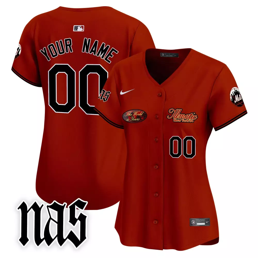 Nas Illmatic Women's Custom Jersey V2 | New York Mets Vapor Premier | Limited Edition Fan Gear | For Men, Women & Youth