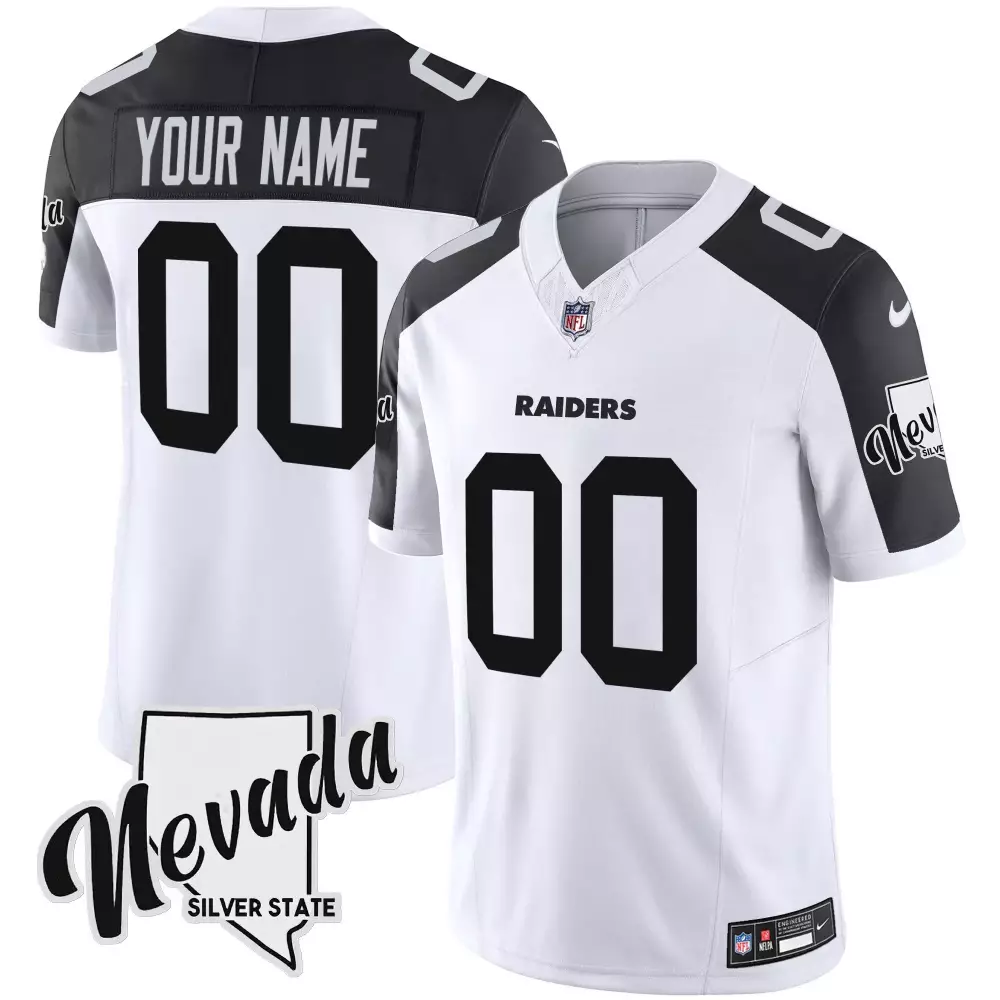 Inverted Men's Las Vegas Raiders Nevada Silver State Patch Vapor Custom Jersey | All Stitched Fan Gear | For Men, Women & Youth