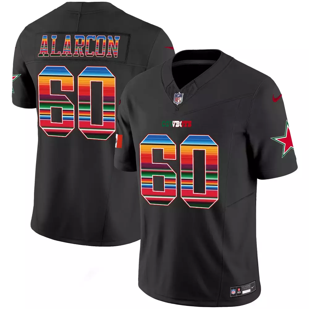 Isaac Alarcon Black Men’s Dallas Cowboys Mexico Vapor Limited Jersey V2 | All Stitched Fan Gear for Game Day | For Men, Women & You