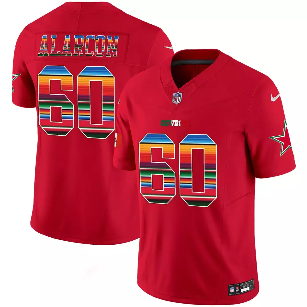 Isaac Alarcon Red Men’s Dallas Cowboys Mexico Vapor Limited Jersey V2 | All Stitched Fan Gear for Game Day | For Men, Women & You