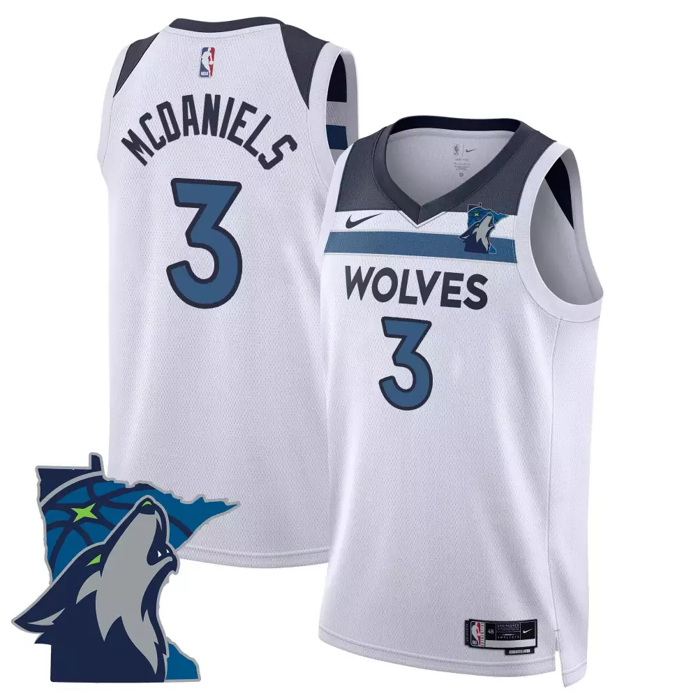 Jaden McDaniels Association Minnesota Timberwolves Swingman Jersey | Minnesota Patch | All Stitched | For Men, Women & Youth