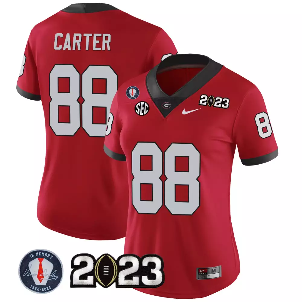 Jalen Carter Georgia Bulldogs 2023 Champions Jersey | Stitched Red Design | Fan Gear for Men, Women & Youth