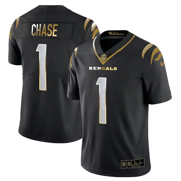 Jessie Bates III Cincinnati Bengals Black Gold Vapor Limited Jersey for Women | Stylish Fan Gear | For All Ages
