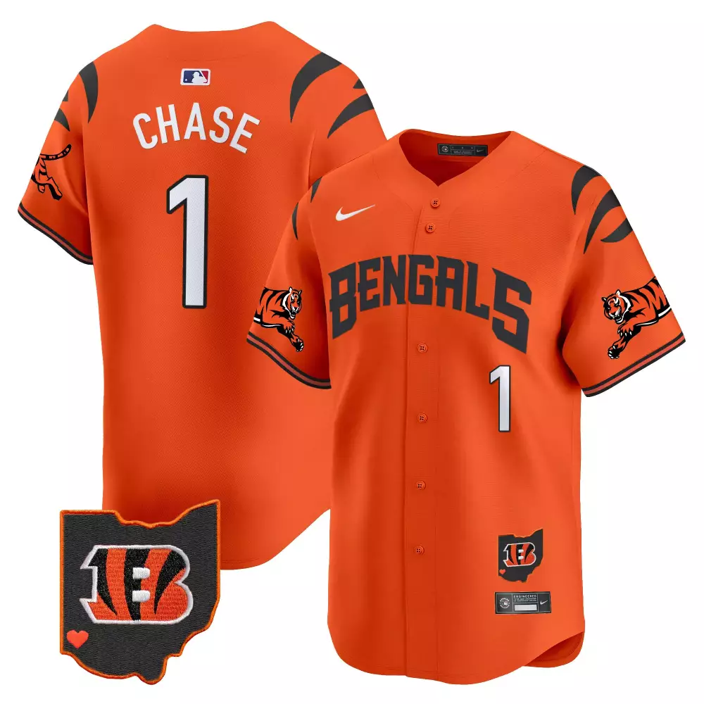 Jamarr Chase Cincinnati Bengals Vapor Premier Limited Jersey | Orange | Stitched | For Men, Women & Youth