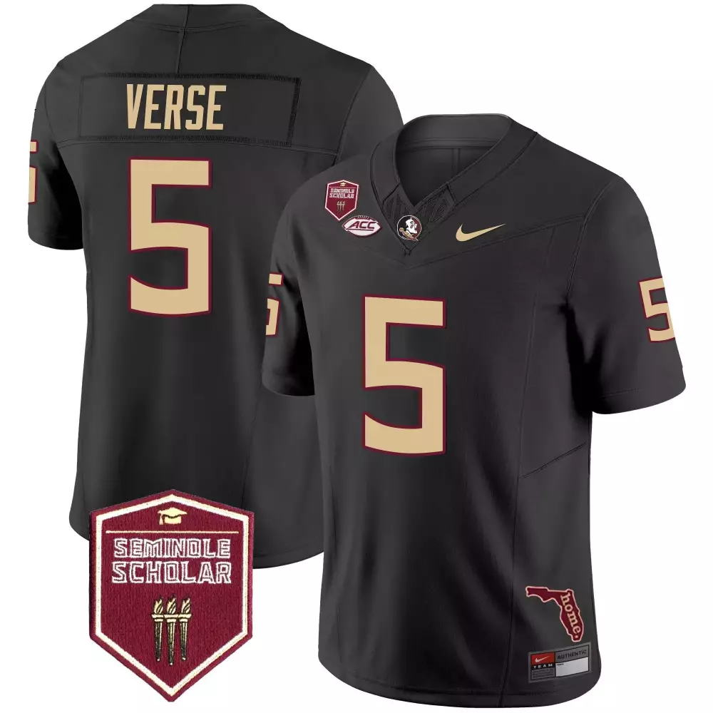 Jared Verse Black Men's Florida State Seminoles Vapor Limited Jersey | All Stitched | Game Day Outfit | For Men, Women & Youth