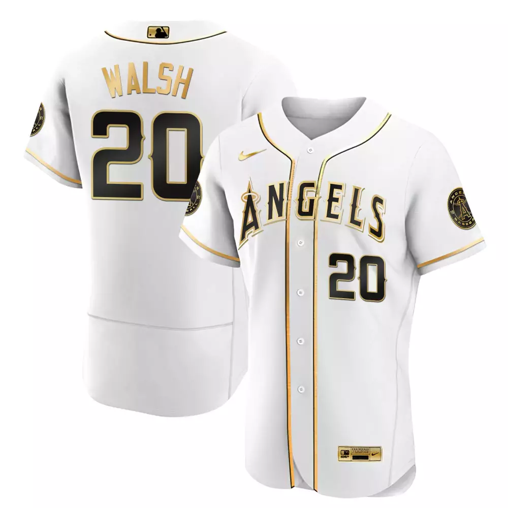 Walsh Los Angeles Angels Black Gold Flex Jersey | Stitched Fan Gear | Ideal for Men, Women & Youth