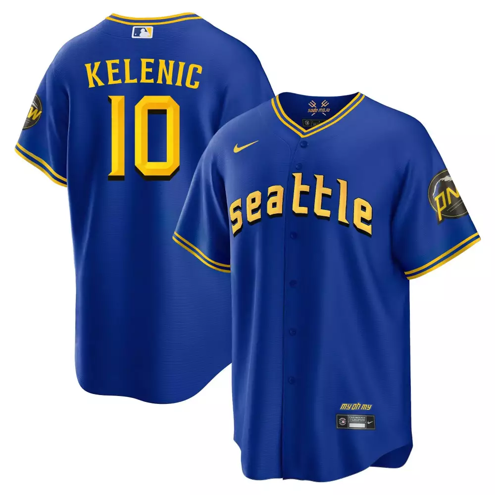 Kelenic Mariners 2023 City Connect Gold Jersey | Stitched Fan Made Design | Perfect for Game Day | For Men, Women & Youth